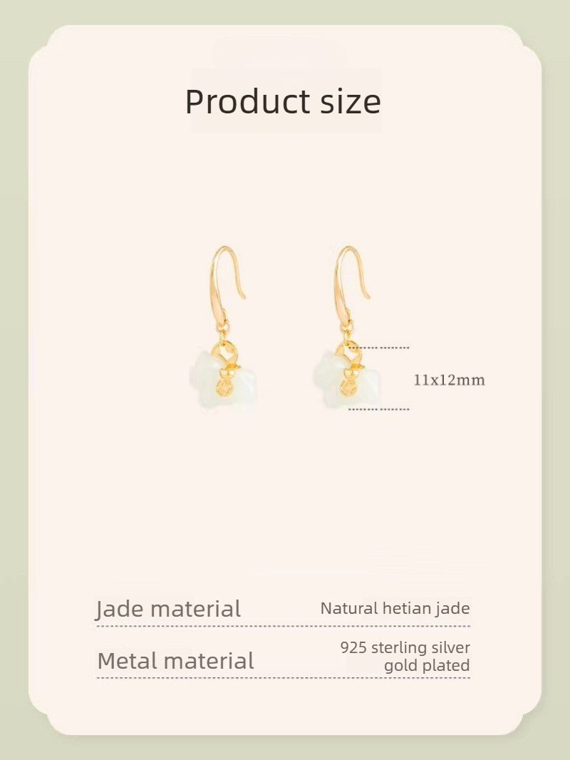 chinese zodiac horse coin jade earrings for women wealth & good fortune - star8s