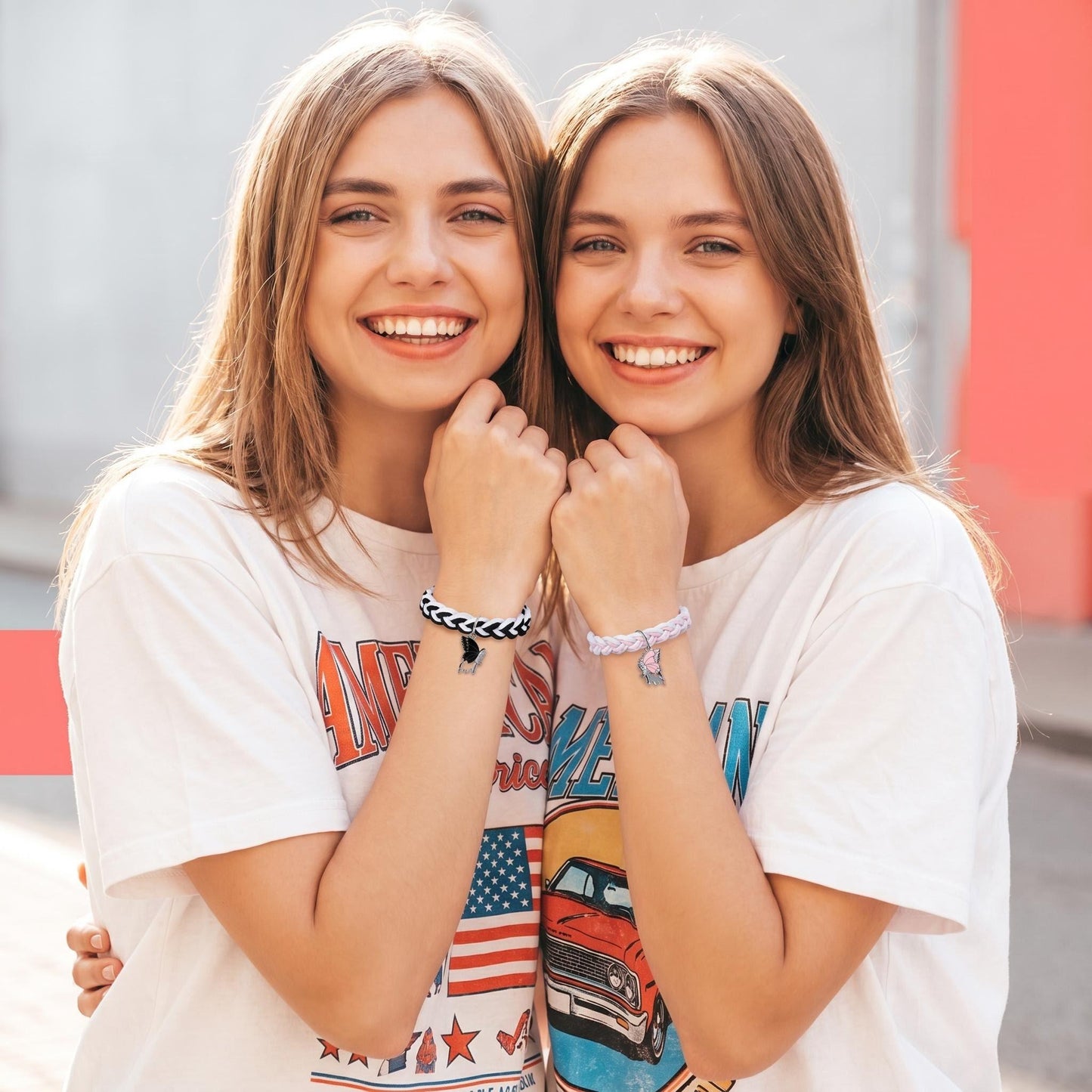 magnetic butterfly couple bracelets for boyfriend and girlfriend adjustable braided rope matching relationship bracelets long distance friendship jewelry gift set