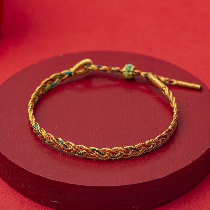 2025 snake year red string braided bracelet – handmade lucky charm for protection & good fortune - star8s