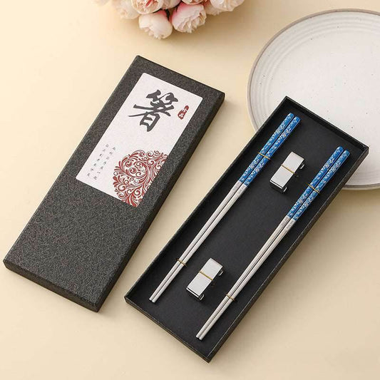 304 Square Stainless Steel Chopsticks Holder High - End Non - Slip Home Tableware - STAR8S