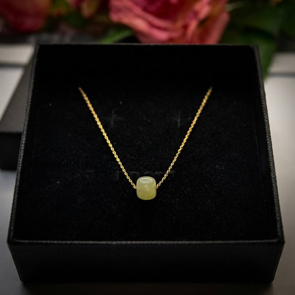 natürliche hetian-jade-halskette