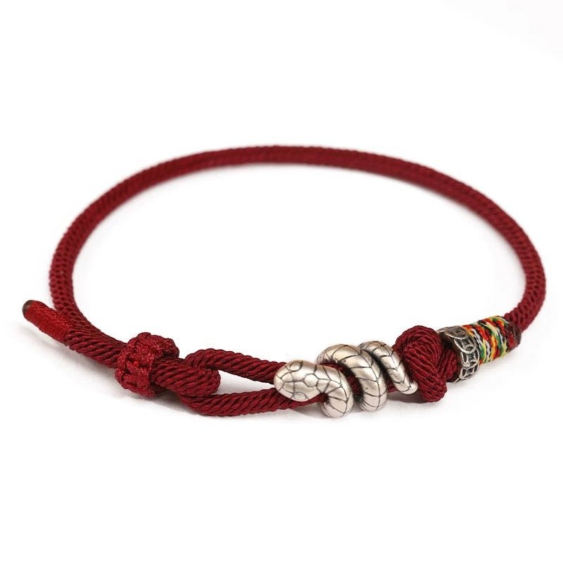 999 sterling silver teng snake red string bracelet | unisex zodiac charm | shopify - star8s