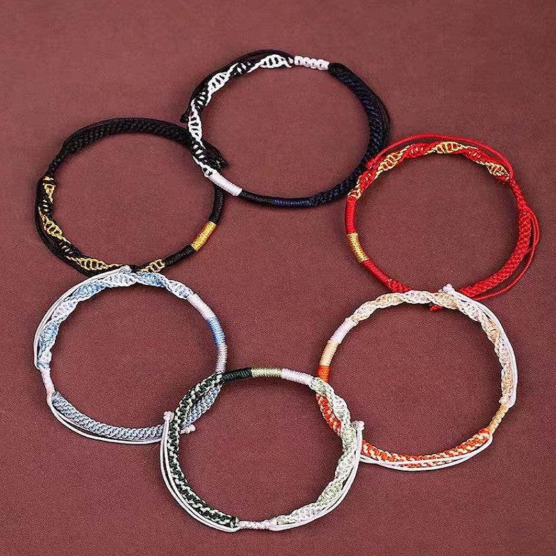 hand - woven red rope bracelet, dragon - knot couple jewelry for stylish wear - star8s