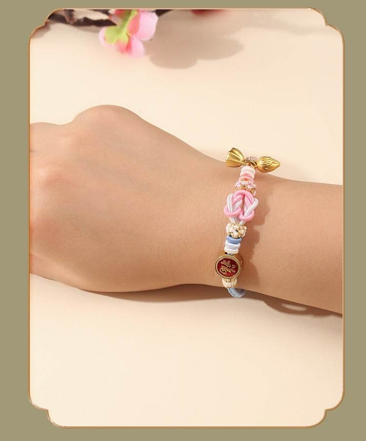 sky - blue taoyao love - knot hand rope, hand - woven diy couple jewelry - star8s