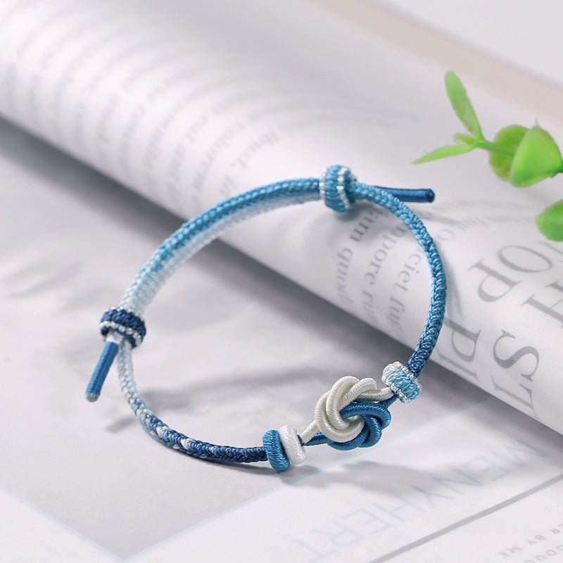 lucky adjustable red string bracelet: mandala gradient segment dyeing | star8s