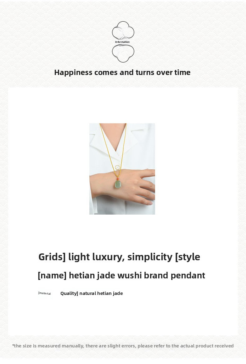 necklace with jade pendant - heitian safe & sound | star8s