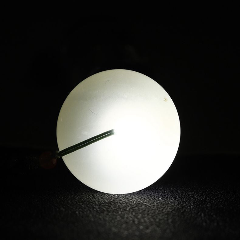 natural hetian jade white peace pendant | classic ping an kou jade necklace - star8s