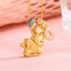 Chinese Zodiac Horse Silver Necklace – S925 Enamel Unicorn Pendant for Women
