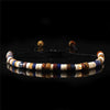 Natural Stone Boho Men Bracelet – Adjustable Unisex Woven Beaded Bracelet