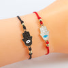 Evil Eye Hamsa Hand Bracelet - Simple Adjustable Charm for Protection & Good Luck