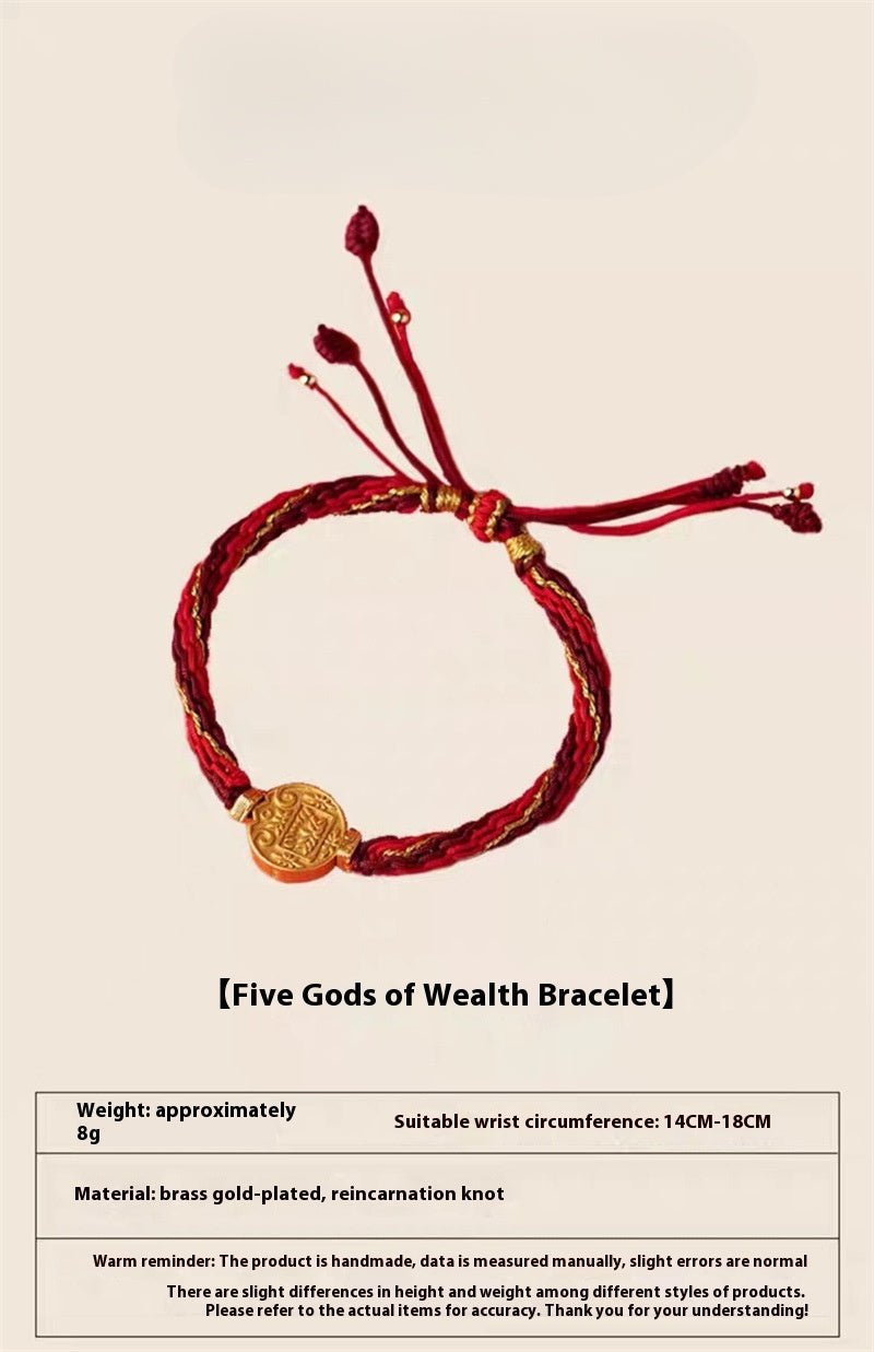 protective tibetan bracelet: god of wealth vajra knot red string | star8s