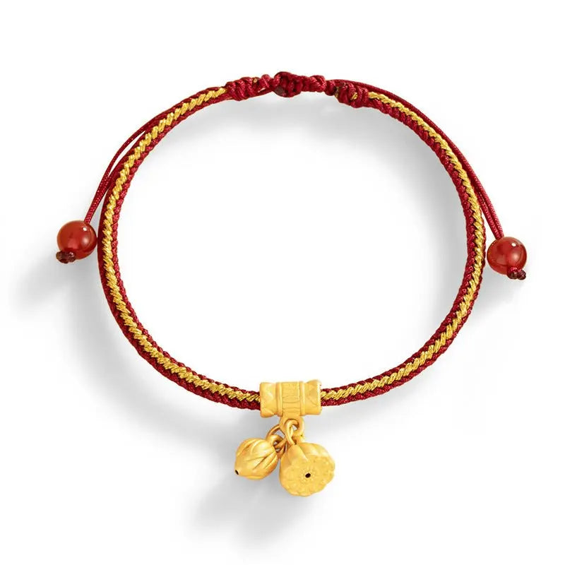 romantic & blessed red string bracelet: lotus agate 925 silver good luck | star8s