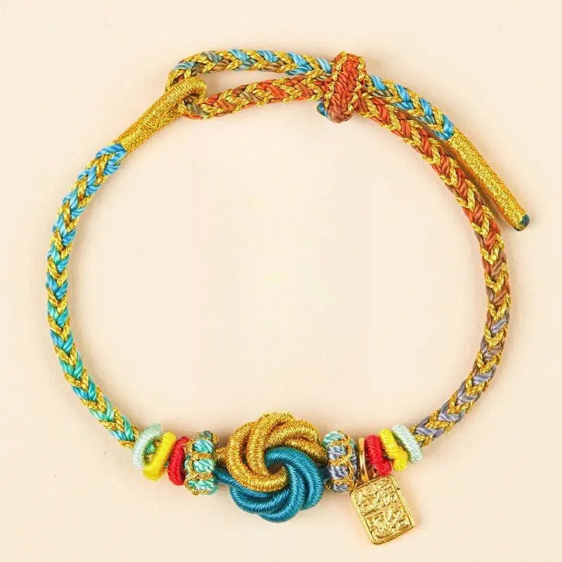 wenchang hand - woven red string bracelet for exam success, good luck & prosperity – adjustable & durable - star8s