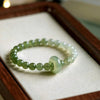Hetian Jade Ping An Kou Gradient Qing Shui Lake Green Bracelet