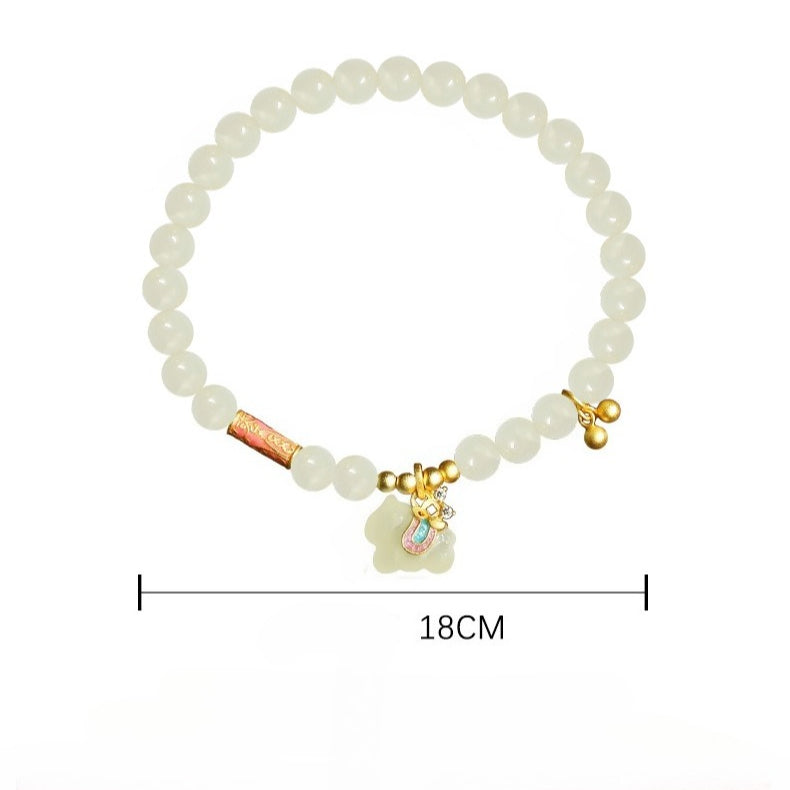 chinese zodiac horse jade bracelet – s925 silver dreamy for women - star8s