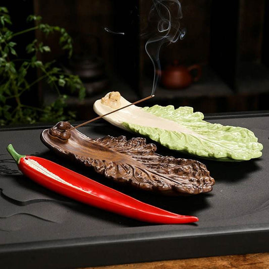 Charming Chinese Cabbage Incense Holder – Elegant Decor, Great for Aromatherapy - STAR8S