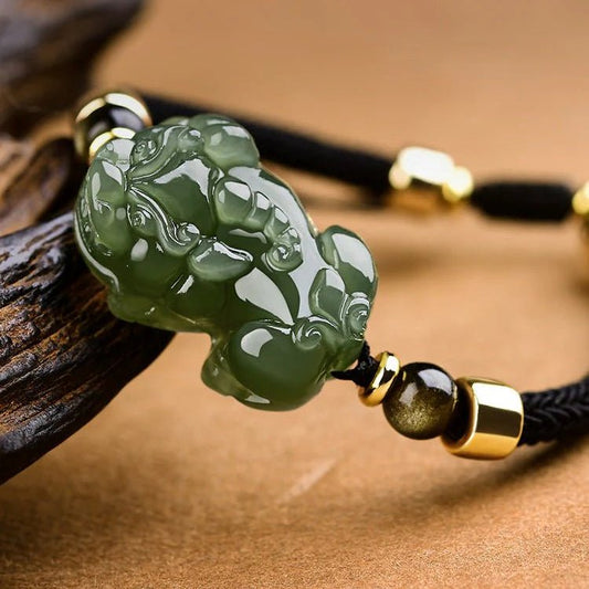 Chinese PiXiu Couples Hetian Jade Bracelet - Fortune & Romance | STAR8S - STAR8S