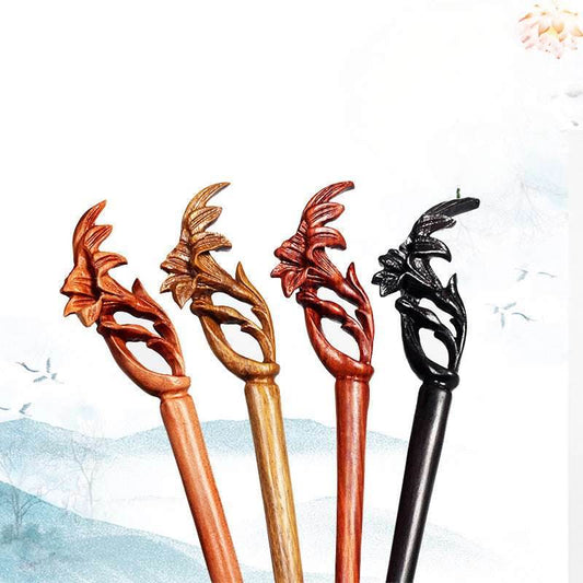 Classical Ebony Hairpin for Hanfu Bun Ballerina Bun Elegant Choice - STAR8S