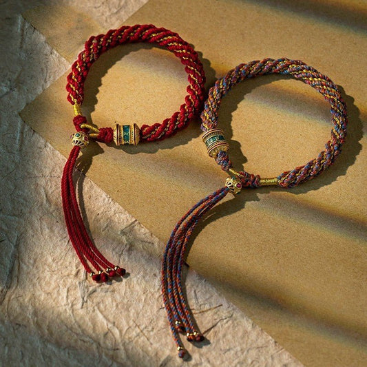 Cultural Tibetan Knot Bracelet: Five - color Corn Enamel | STAR8S