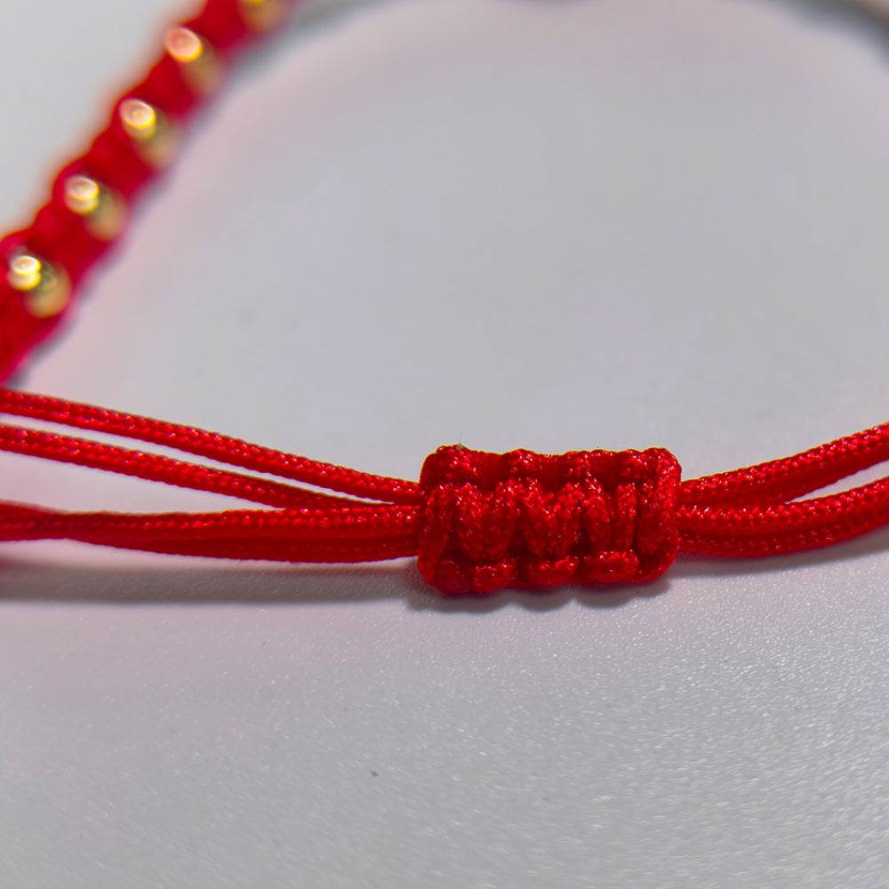 handmade red string bracelet for women girlfriend couples matching woven macrame heart charm bracelet gold beaded adjustable rope anniversary valentine's day romantic love jewelry gift with card