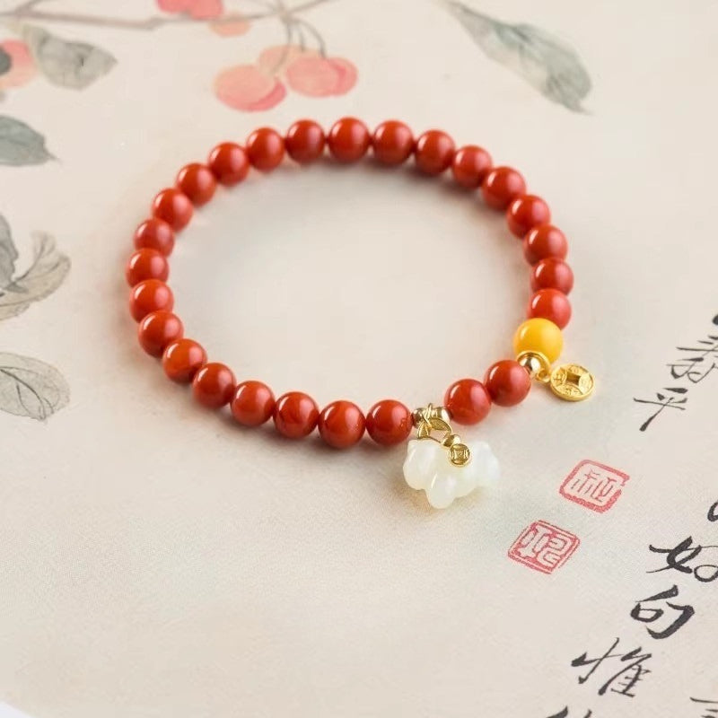 red agate chinese zodiac horse beaded bracelet wealth for women - star8s
