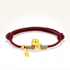 Chinese Zodiac Horse Silver Red String Bracelet 2026 – Gold-Plated Lucky Bracelet for Women