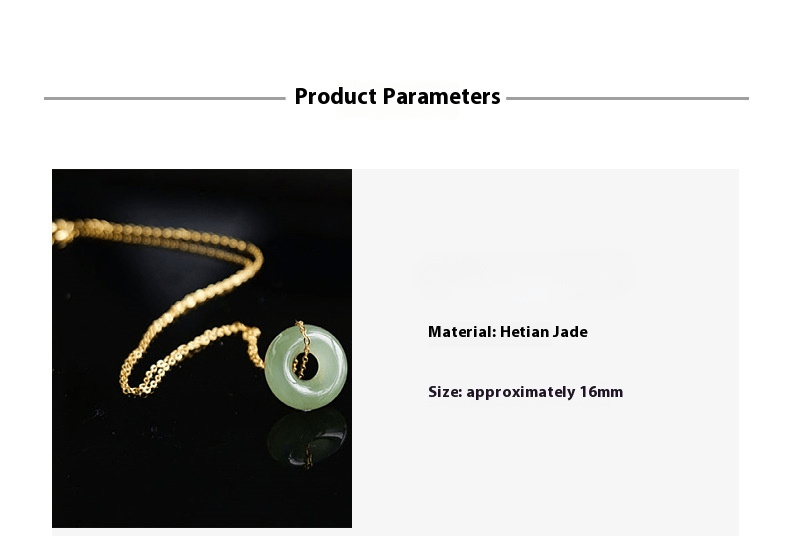 elegant hetian jade peace hook pendant necklace โ protection and serenity - star8s