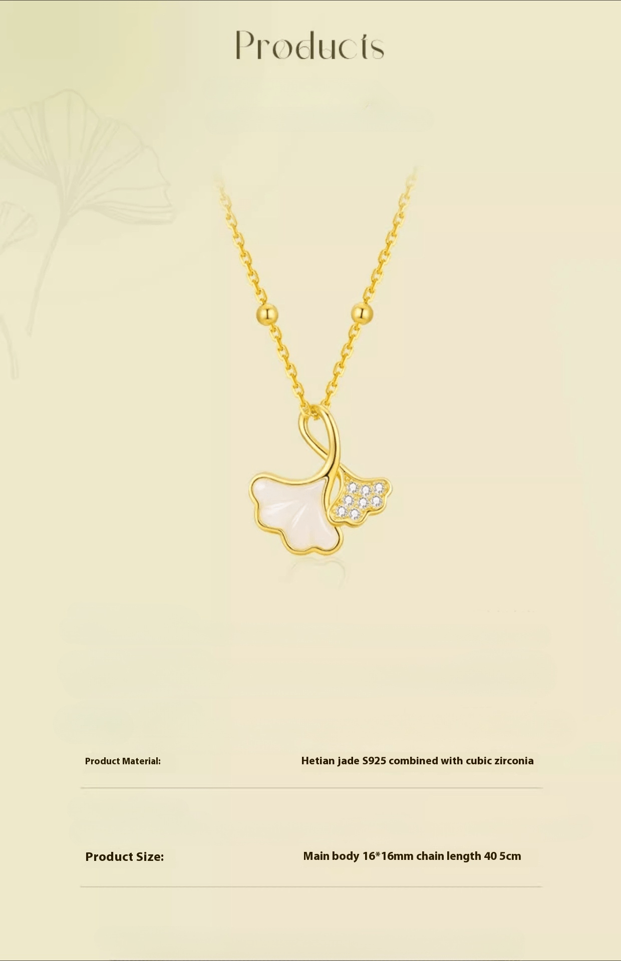 ginkgo leaf jade pendant necklace s925 silver light luxury choker for women - perfect gift for valentine's day - star8s