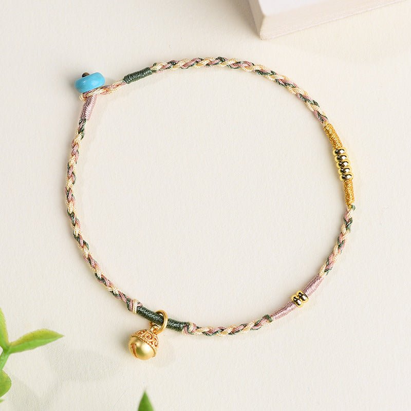 handmade 520 friendship bell bracelet – adjustable braided bracelet for couples & students - star8s