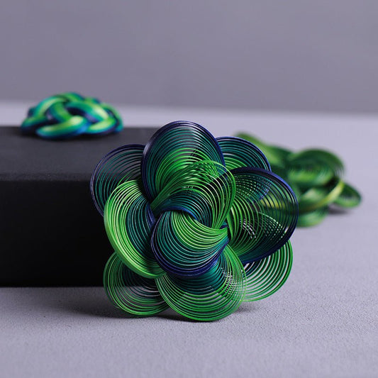 Handmade Bamboo Brooch, Earrings & Accessories | Eco - Friendly Artisan Craft for Qipao & Hanfu - STAR8S