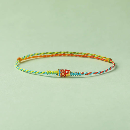 Handmade Colorful Red String Bracelet with Koi Fish for Women | 2025 Dragon Boat Festival Gift - STAR8S