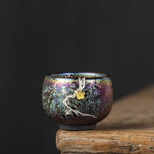 Handmade Jianzhan tea cup – Silver Kintsugi Cups, Gifting Relax & Cultural Mastery - STAR8S