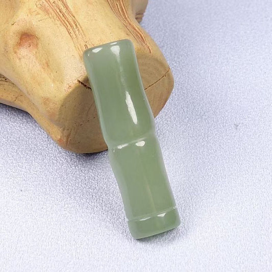 Hetian Jade Bamboo Pendant – Natural Jade Necklace | Symbol of Prosperity & Strength 🌱 - STAR8S