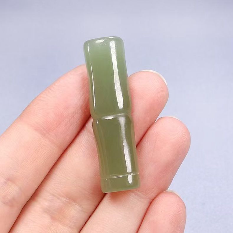 hetian jade bamboo pendant β natural jade necklace | symbol of prosperity & strength π± - star8s