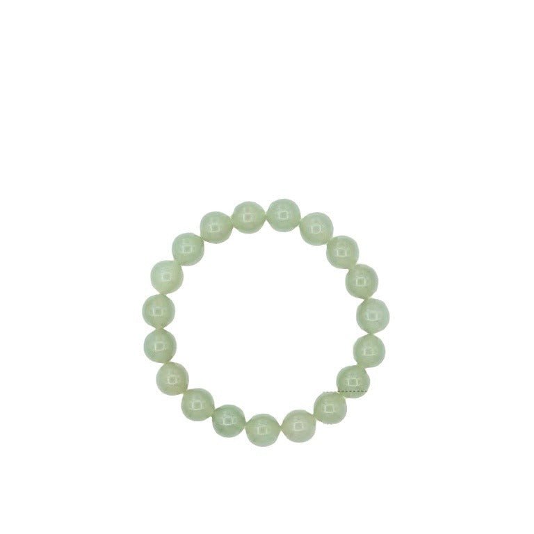 hetian jade bead bracelet – elegant light luxury beads with premium ice - seed jade, adjustable for women - star8s