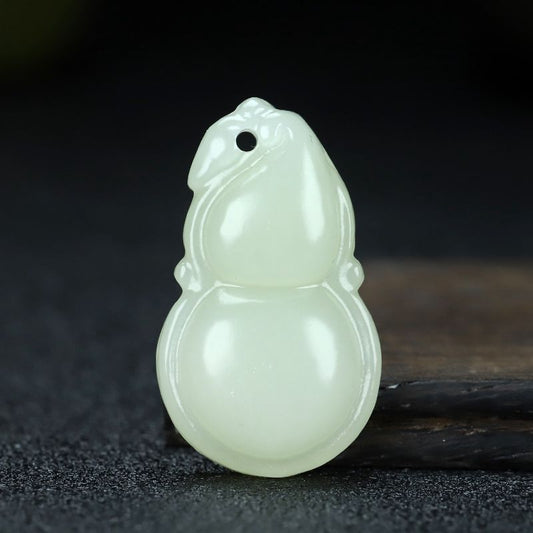 Hetian Jade White Jade Ruyi Gourd Pendant | Natural Gourd Pendant for Prosperity & Protection - STAR8S