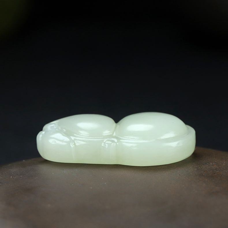 hetian jade white jade ruyi gourd pendant | natural gourd pendant for prosperity & protection - star8s