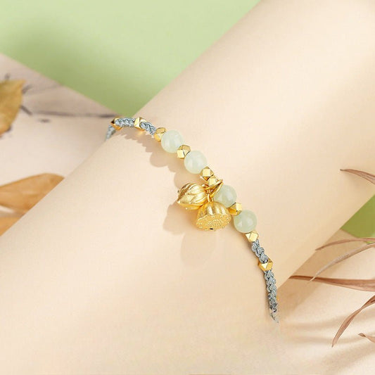 Jade Bracelets for Sale - Hetian Jade, 925 Silver, Lotus, Broken Silver, Two Lifetimes of Joy | STAR8S