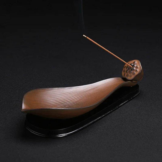 Multipurpose Ceramic Incense Holder – Unscented Purple Clay Burner with Retro Lotus Design for Aromatherapy, Zen Meditation and Home Decor – Ideal for Christmas, Halloween, Easter, Hanukkah, Thanksgiving - STAR8S
