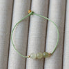 Natural Clear Water Gradient Hetian Jade Handwoven Braided Anklet Bracelet – Elegant & Simple Jewelry