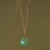 Natural Hetian Jade Green Pendant - Green Jade Lock Pendant for Bags Lucky & Minimalist