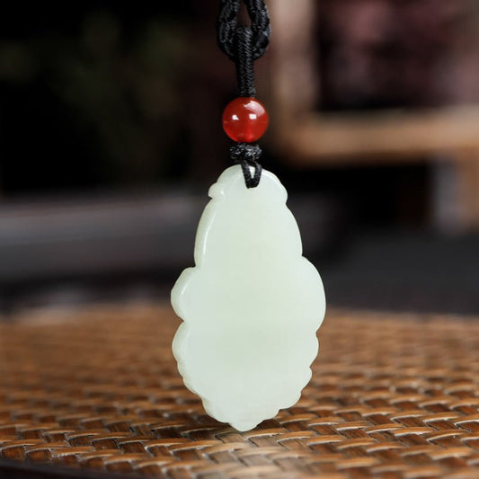 Natural Hetian Jade White Jade Cabbage Pendant - Smooth & Fine Texture, Ideal for Men and Women - STAR8S