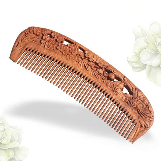 Natural Sink Bao Carved Comb Essential for Girlfriend’s Birthday Massage & Hair Care - STAR8S