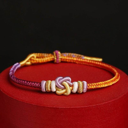 New - style Heart - linked Knot Bracelet for 2025 Year of the Snake, Hand - woven Lucky Gift - STAR8S