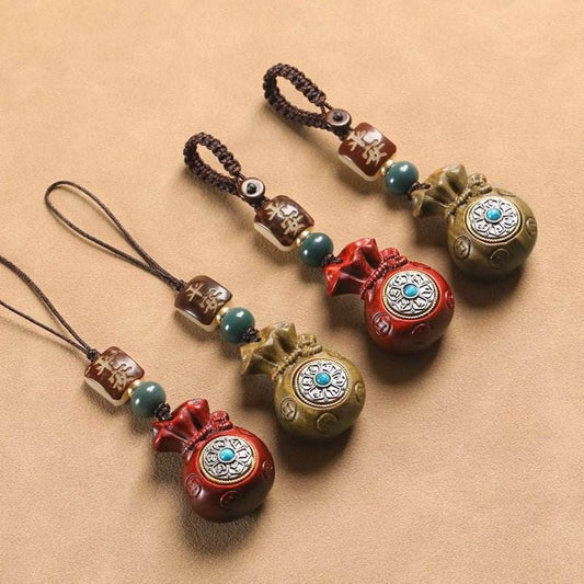 Red Sandalwood Money - bag Pendant - Peace, Wealth, and a Chinese - style Elegant Item by Your Side - STAR8S