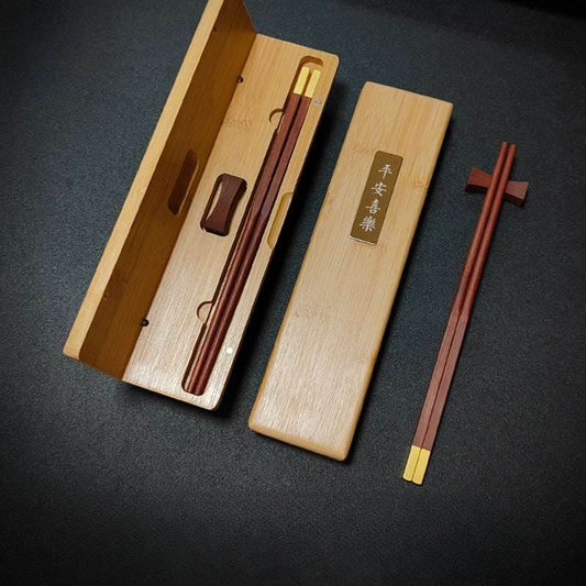 Redwood Chopsticks Tableware Set Gift Box Perfect for Business and Festive Gifting - STAR8S