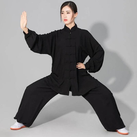 STAR8S Chinese Tai Chi Uniform Cotton Wushu Kung Fu Clothing Kids Adults Martial Arts Wing Chun Suit Taichi Performance Tang Suit Taiji - STAR8S
