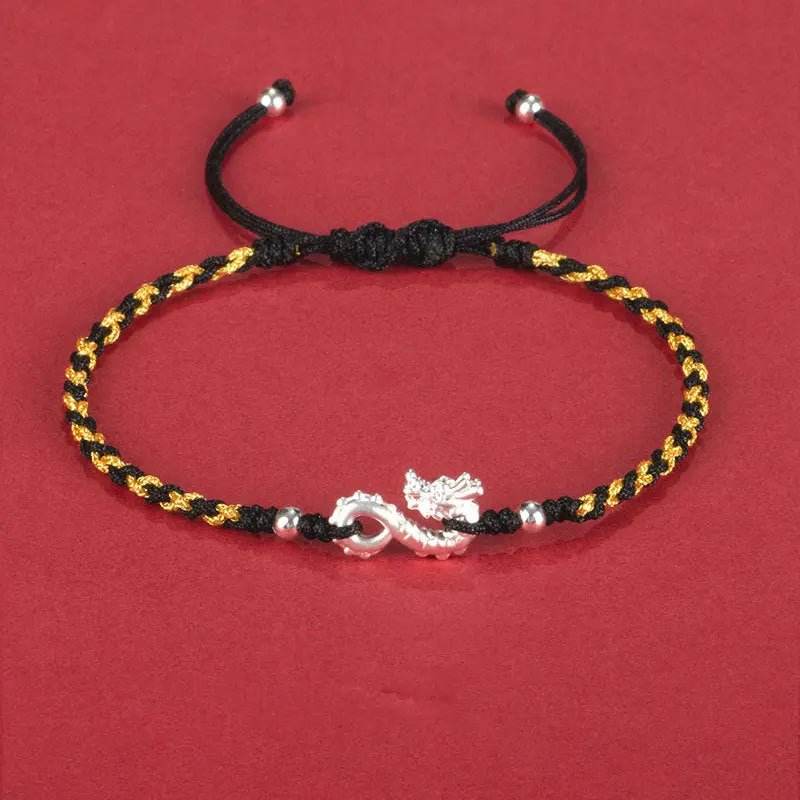 star8s year of the dragon luck protection braided bracelet: chinese traditional auspicious accessory - star8s