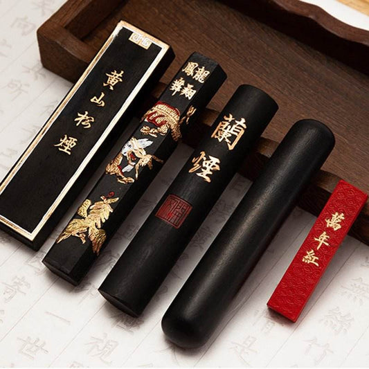 Traditional - Craft Huizhou Ink Sticks and Blocks - High - quality Materials, Diverse Styles, Ideal for Calligraphy, Painting and Collection - STAR8S