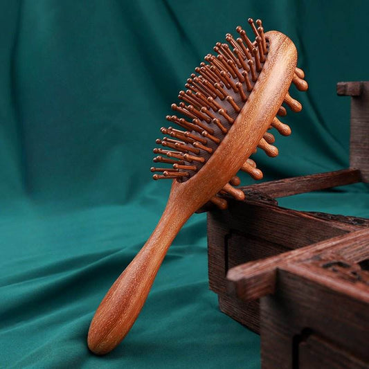Women’s Sandalwood Comb – Air Cushion Massage Tool, Gifting Practical & Relaxing Hair Care - STAR8S